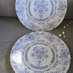 Classic Blue and White Floral Dinner Plates